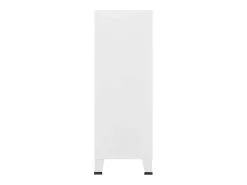 Aparador de arrumação industrial 75x40x115 cm metal branco