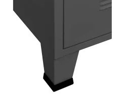 Aparador de arrumação industrial 75x40x115 cm metal antracite