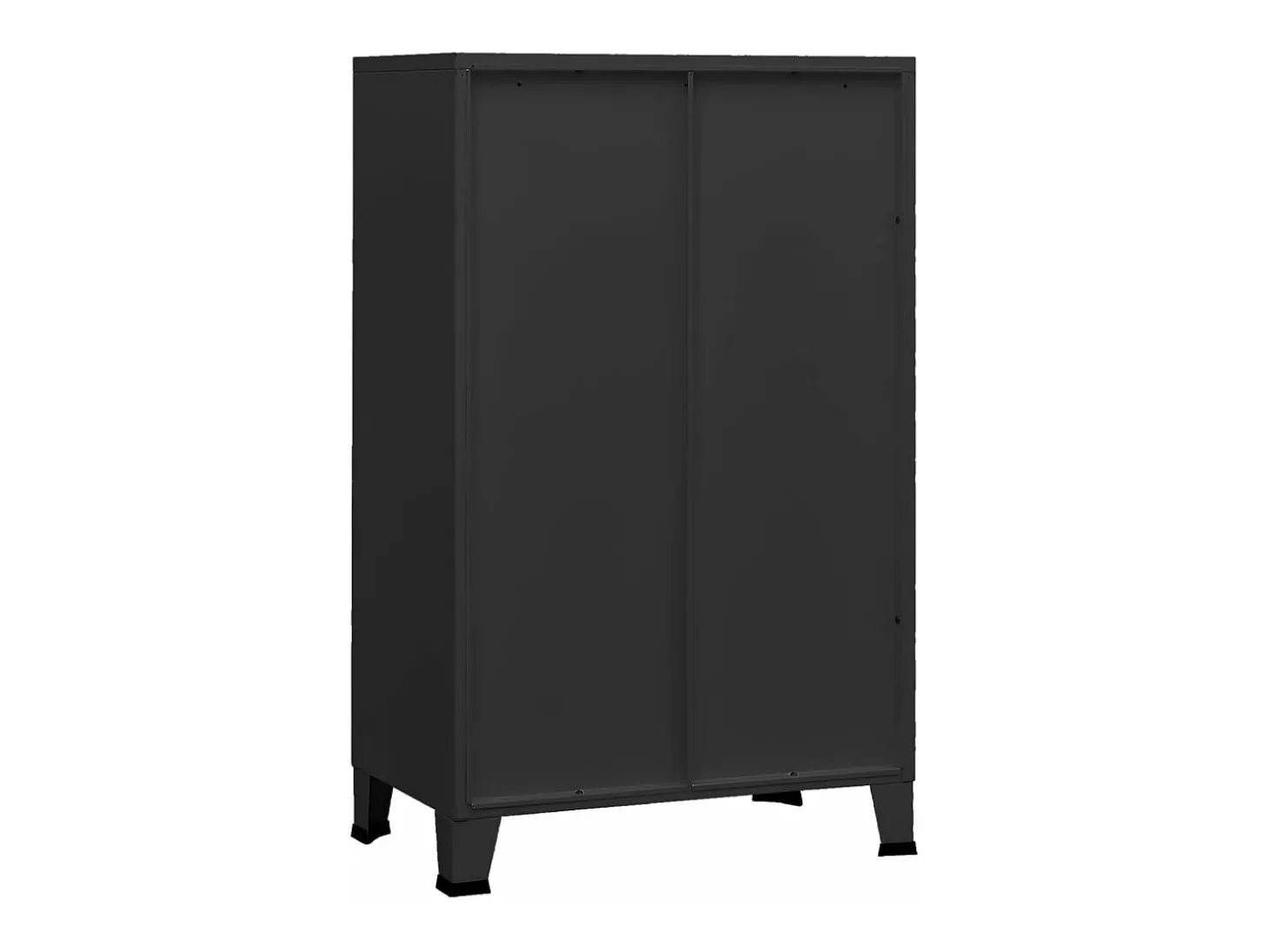Aparador de arrumação industrial 70x40x115 cm metal preto