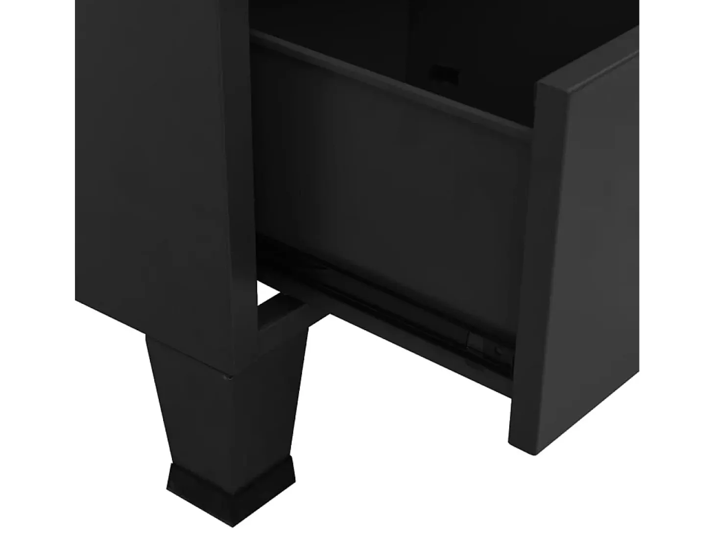 Aparador de arrumação industrial 70x40x115 cm metal preto