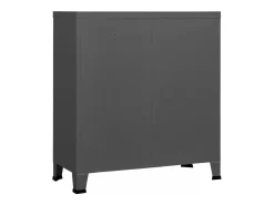 Aparador de arrumação industrial 90x40x100 cm aço antracite