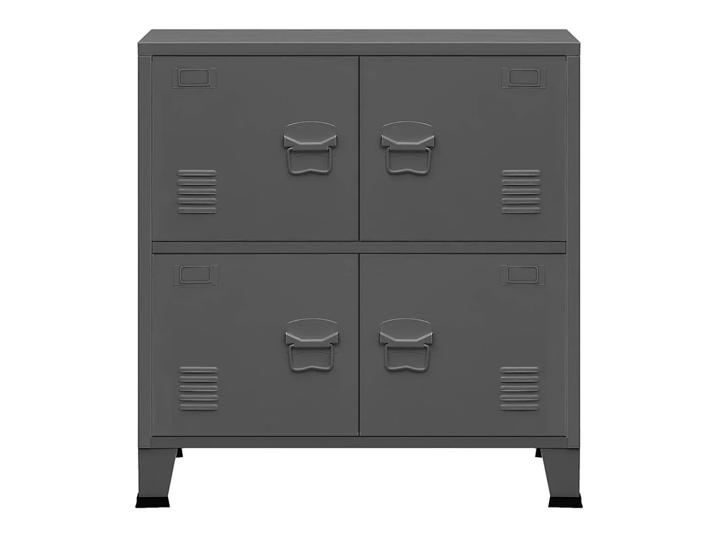 Aparador de arrumação industrial 75x40x80 cm aço antracite