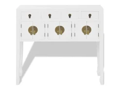 Aparador estilo chinês madeira maciça branco