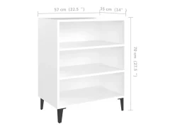 Aparador 57x35x70 cm contraplacado branco