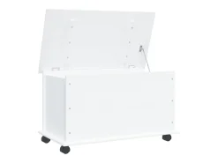 Arca arrumação c/ rodas ALTA 73x39,5x44 cm pinho maciço branco PT809341