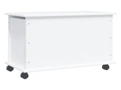 Arca arrumação c/ rodas ALTA 73x39,5x44 cm pinho maciço branco PT809341