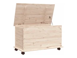 Arca de arrumação c/ rodas ALTA 73x39,5x44 cm pinho maciço PT406088