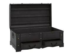 Arca de arrumação grande madeira preto