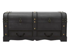 Arca de arrumação grande madeira preto