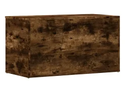 Arca de arrumação 84x42x46 cm derivados madeira carvalho fumado