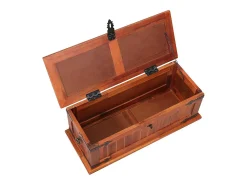 Arca de arrumação 60x25x22 cm madeira de acácia maciça