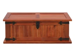 Arca de arrumação 60x25x22 cm madeira de acácia maciça