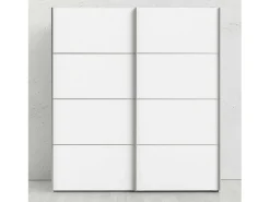 Armário Accadia de 2 portas, mobiliário de quarto, roupeiro, roupeiro, 182x64 h202 cm, branco