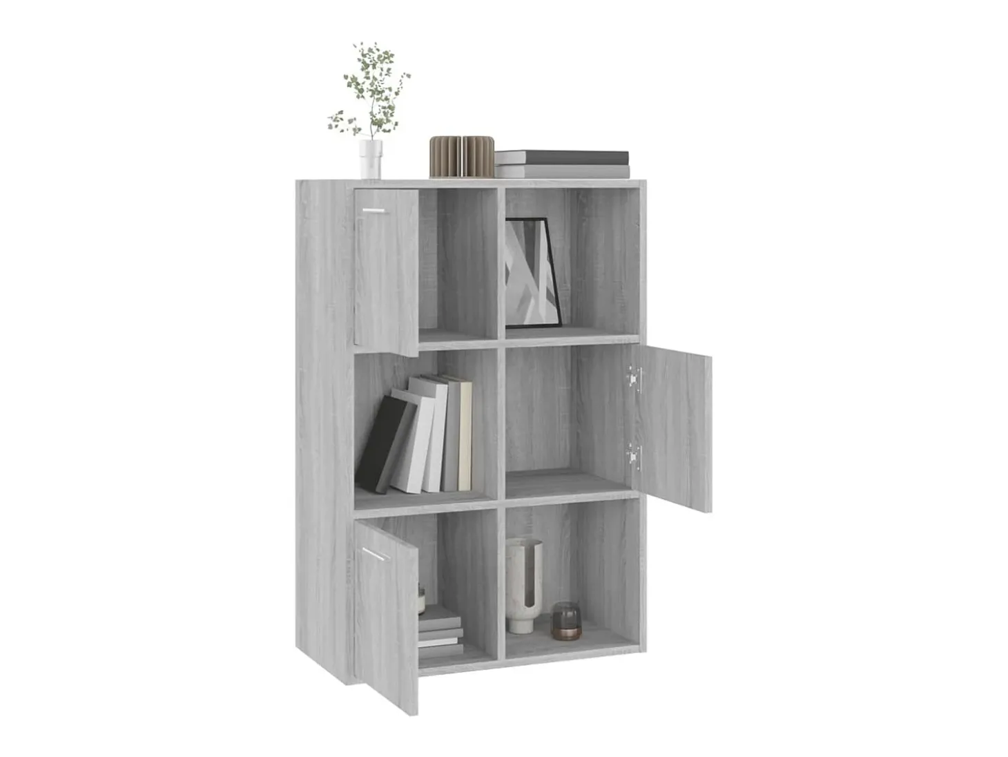 Armário arrumação 60x29,5x90 cm cor cinzento sonoma