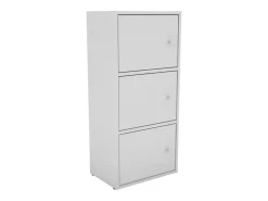 Armário auxiliar de sala Plea com 3 portas, branco, 42 x 92 x 29 cm