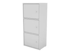 Armário auxiliar de sala Plea com 3 portas, branco, 42 x 92 x 29 cm