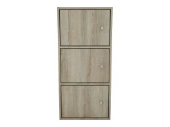 Armário auxiliar Plea com 3 portas, carvalho Sonoma, 42 x 91,5 x 28,6 cm, sala de estar