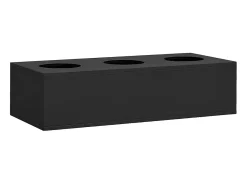 Armário com portas deslizantes e floreira aço antracite