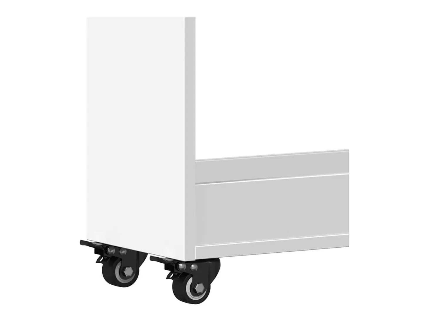 Armário com rodas 60x22x79 cm derivados de madeira branco