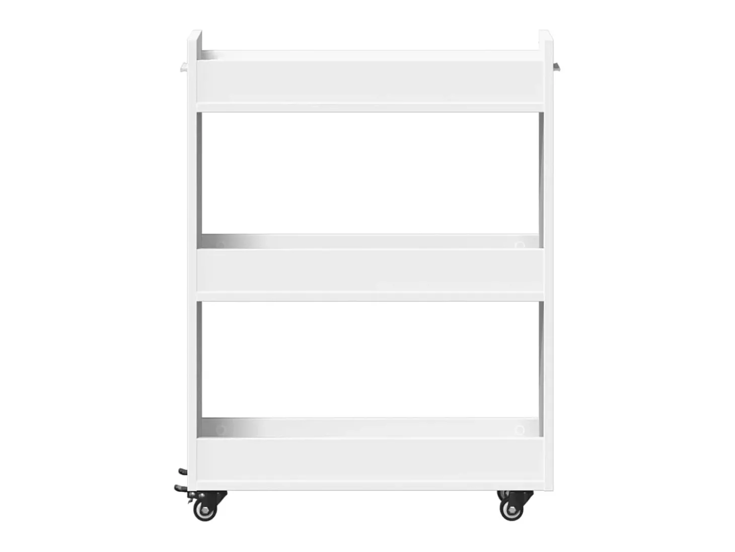 Armário com rodas 60x22x79 cm derivados de madeira branco