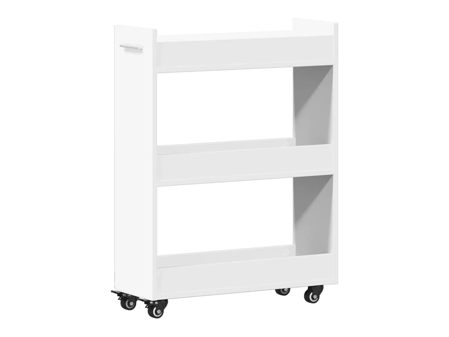 Armário com rodas 60x22x79 cm derivados de madeira branco