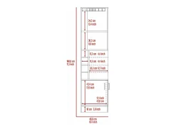Armário de bar de canto Syrah com suporte para copos, 180.59 cm X 46.73 cm X 46.73 cm , castanho