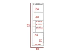 Armário de bar de canto Syrah com suporte para copos, 180.59 cm X 46.73 cm X 46.73 cm , castanho