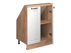 Armário de cozinha para sótão inclinado casa de campo branca 60x46x81.6 r-line