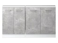Armário de cozinha para sótão inclinado betão 140x46x81.6 r-line