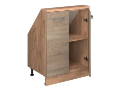 Armário de cozinha para sótão inclinado sonoma 60x46x81.6 r-line