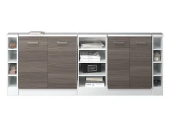 Armário de cozinha para sótão inclinado cinza nobre 210x46x81.6 r-line