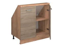 Armário de cozinha para sótão inclinado sonoma 80x46x81.6 r-line