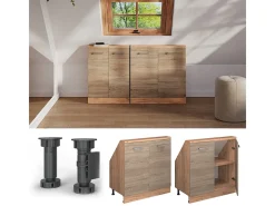 Armário de cozinha para sótão inclinado sonoma 80x46x81.6 r-line