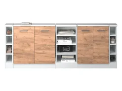 Armário de cozinha para sótão inclinado carvalho goldkraft 210x46x81.6 r-line