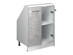 Armário de cozinha para sótão inclinado betão 60x46x81.6 r-line