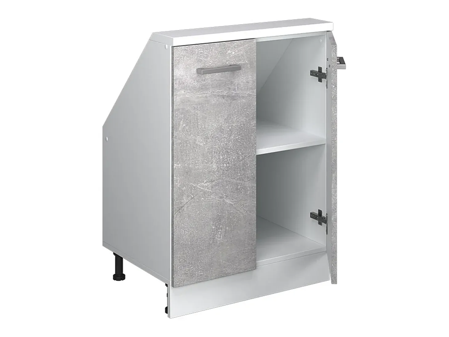 Armário de cozinha para sótão inclinado betão 60x46x81.6 r-line
