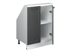 Armário de cozinha para sótão inclinado casa de campo antracite 60x46x81.6 r-line
