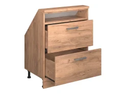Armário de cozinha para sótão inclinado carvalho goldkraft 60x46x81.6 r-line