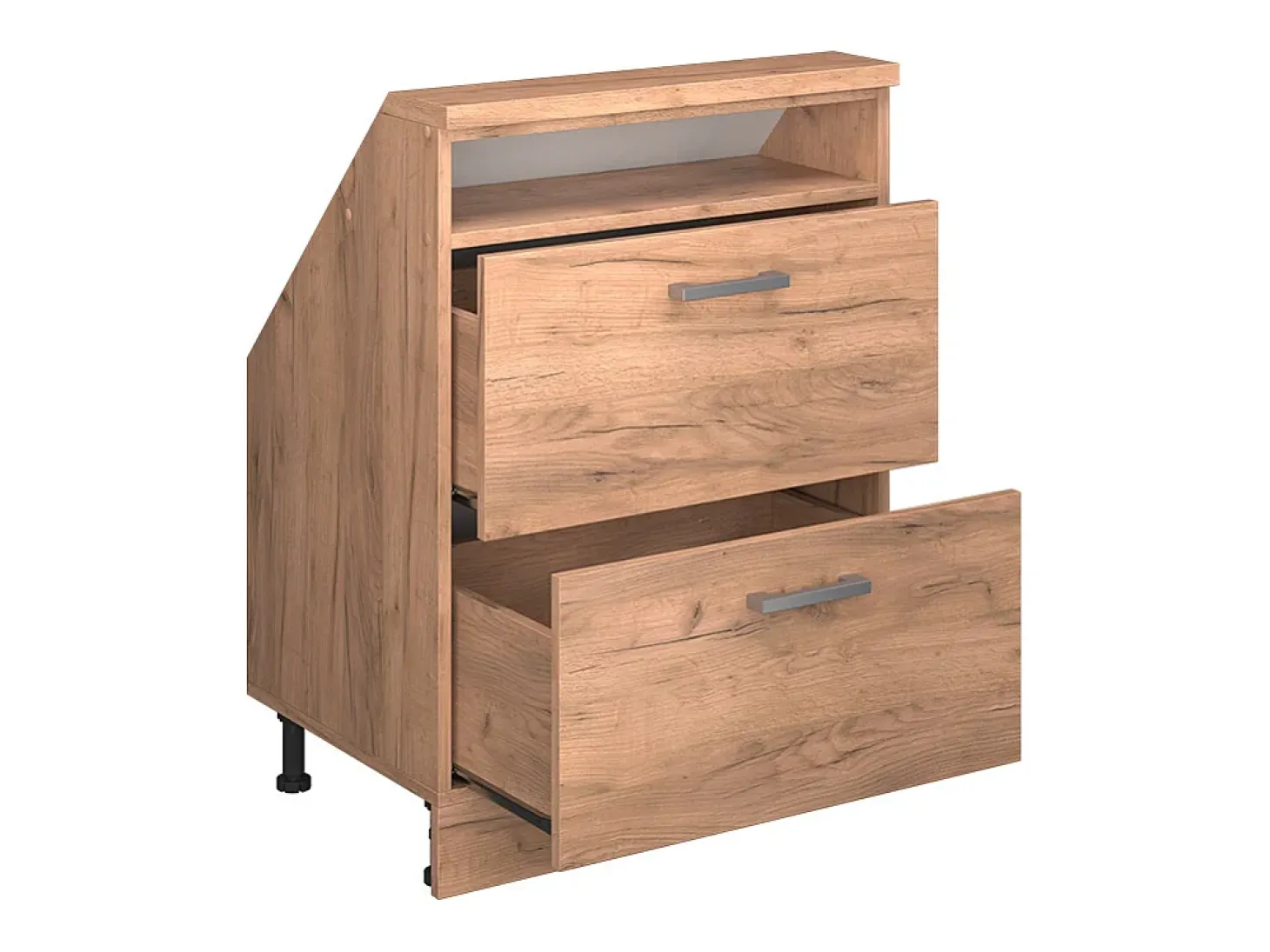 Armário de cozinha para sótão inclinado carvalho goldkraft 60x46x81.6 r-line