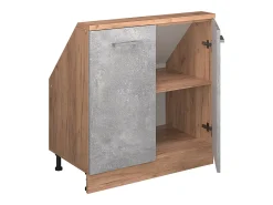 Armário de cozinha para sótão inclinado betão 80x46x81.6 r-line