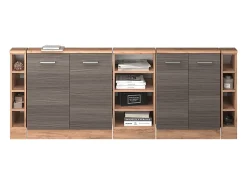 Armário de cozinha para sótão inclinado cinza nobre 210x46x81.6 r-line