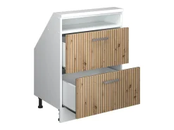 Armário de cozinha para sótão inclinado carvalho artesanal 60x46x81.6 r-line