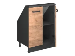 Armário de cozinha para sótão inclinado carvalho goldkraft 60x46x81.6 r-line