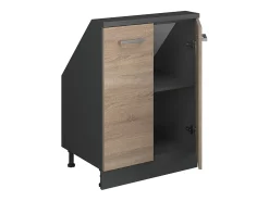 Armário de cozinha para sótão inclinado sonoma 60x46x81.6 r-line