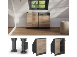 Armário de cozinha para sótão inclinado sonoma 60x46x81.6 r-line