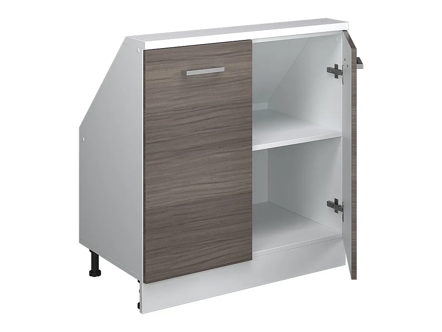 Armário de cozinha para sótão inclinado cinza nobre 80x46x81.6 r-line