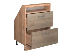 Armário de cozinha para sótão inclinado sonoma 60x46x81.6 r-line