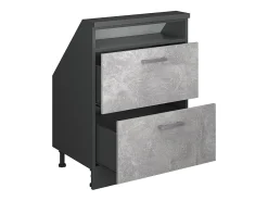 Armário de cozinha para sótão inclinado betão 60x46x81.6 r-line