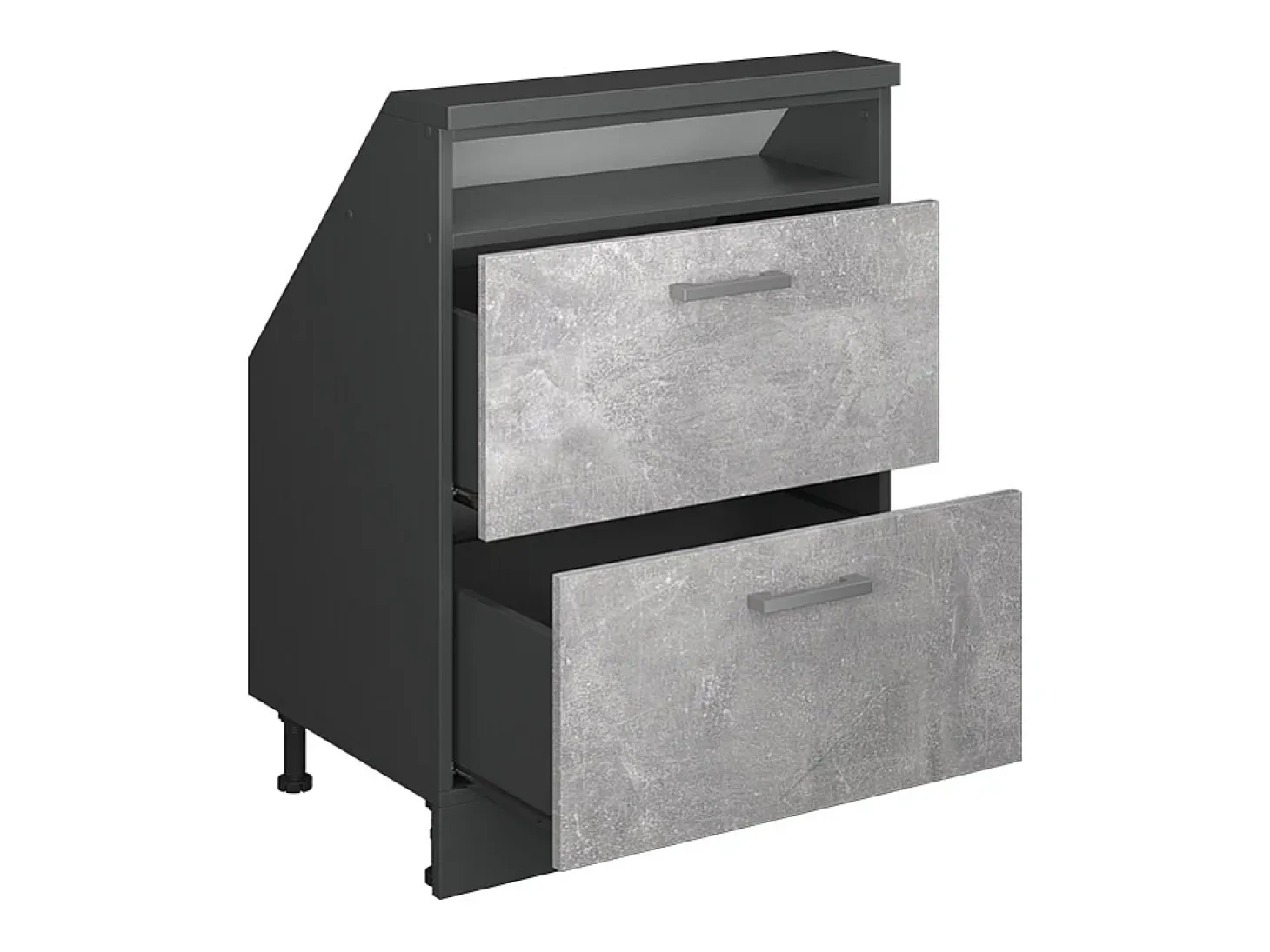 Armário de cozinha para sótão inclinado betão 60x46x81.6 r-line