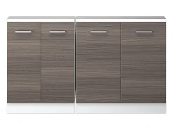 Armário de cozinha para sótão inclinado cinza nobre 140x46x81.6 r-line